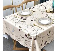 Plenmor PVC Rectangular Tablecloth for Kitchen Dining Table Plastic, Wiping Cloth Cleaning, Tablecloth for Indoor Outdoor Use (137 x 185 cm, Autumn Leaves)