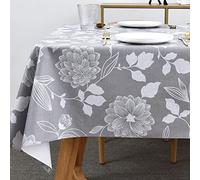 Plenmor Table Cloth Wipe Clean Wipeable PVC Tablecloth Waterproof Wipe Clean Plastic Vinyl Table Cover Protector Rectangular for Outdoor Picnic Party (F, 137 x 185 cm)