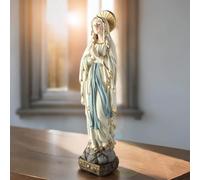 PlentifulHome 38.1 cm H Virgin Mary Praying Statue - Lourdes Catholic Collectible Figurine, Blessed Mother Figurine, Ideal Religious Gift for Home Decor & Outdoor Garden Decorations