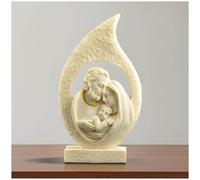 PlentifulHome Holy Family Resin Figurine - 12.7cm Religious Nativity Statue, Jesus, Mary & Joseph, Handcrafted Catholic Home Decor, Spiritual Gift for Christmas, Baptism, or Religious Celebrations
