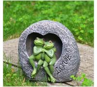 PlentifulHome Lovers Frog Ornament - Garden Frog Pair Statuettes, Romantic Resin Animal Figurines, Anniversary or Wedding Gift