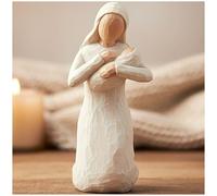 PlentifulHome Virgin Mary Holding Baby Jesus Statue, 15 cm