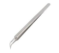 Plentoy Ultra Thin Fine Tip Curved Tweezers, Stainless Steel Long Precision Tweezers for Mobile Phone Repair, Soldering, Crafting, Jewelry Making, Micro Soldering