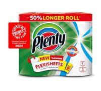 Plenty Flexi-Sized Sheets Longer Lasting Kitchen Towel 2 Rolls