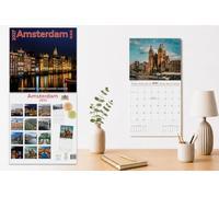 Plenty Gifts Amsterdam Wall Calendar 2027 Monthly Calendar 16 Months 30 x 30 cm