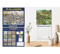Plenty Gifts Jan van Haasteren 2027 Wall Calendar, Monthly Calendar, 16 Months, 30 x 30 cm