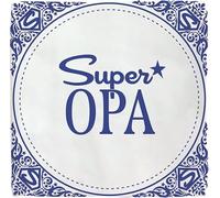 Plenty Gifts Personalised Plaque - Super Opa - Decorative Tile for Grandfather - Text in Dutch - 15 x 15 cm