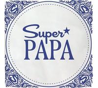 Plenty Gifts Personalised Plaque - Super Papa - Decorative Tile for Dad - Text in Dutch - 15 x 15 cm