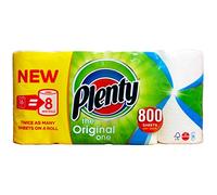 Plenty White Kitchen Towel, 8 Roll