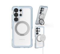 PLES | Arche Ring Stand Case, Compatible with Galaxy S2 Ultra, MagSafe Accessories, 360° Rotating Ring Kickstand & Grip, Military Grade Shockproof, Anti-Yellowing, Anti-Fingerprint (Retro Blue)