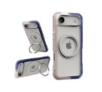 PLES Arche Twoface Ring Stand, Compatible with iPhone A New Case, 360 Degree, Non-Yellowing, Anti-Fingerprint, Shockproof, Bumper Cover, Anti-Scratch, Kickstand (Transcoral Pink/Future Dusk)