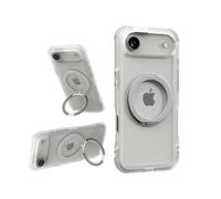 PLES Arche Twoface Ring Stand, Compatible with iPhone A New Case, 360 Degree, Non-Yellowing, Anti-Fingerprint, Shockproof, Bumper Cover, Anti-Scratch, Kickstand (Matt Clear)
