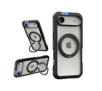 PLES Arche Twoface Ring Stand, Compatible with iPhone A New Case, 360 Degree, Non-Yellowing, Anti-Fingerprint, Shockproof, Bumper Cover, Anti-Scratch, Kickstand (Matt Black)