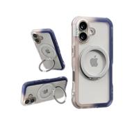 PLES Arche Twoface Ring Stand, Compatible with iPhone New Case, 360 Degree, Non-Yellowing, Anti-Fingerprint, Shockproof, Bumper Cover, Anti-Scratch, Kickstand (Pink)