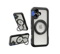 PLES Arche Twoface Ring Stand, Compatible with iPhone New Case, 360 Degree, Non-Yellowing, Anti-Fingerprint, Shockproof, Bumper Cover, Anti-Scratch, Kickstand (Black)