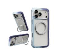 PLES Arche Twoface Ring Stand, Compatible with iPhone PM New Case, 360 Degree, Non-Yellowing, Anti-Fingerprint, Shockproof, Bumper Cover, Anti-Scratch, Kickstand (Retro Blue/Future Dusk)
