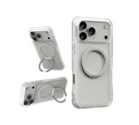 PLES Arche Twoface Ring Stand, Compatible with iPhone PM New Case, 360 Degree, Non-Yellowing, Anti-Fingerprint, Shockproof, Bumper Cover, Anti-Scratch, Kickstand (Matt Clear)