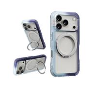 PLES Arche Twoface Ring Stand, Compatible with iPhone PR New Case, 360 Degree, Non-Yellowing, Anti-Fingerprint, Shockproof, Bumper Cover, Anti-Scratch, Kickstand (Blue)