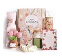 Pletmin Birthday Gifts For Women, Teen Girl, Her, Happy Birthday Gift Box For Girl, Women, Sister, Daughter, Friends, Cute Daisy Aesthetic Glass Cups Gift Set 7pcs