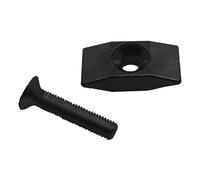 Pletscher F15/3 Rear Stay Kicktand Top Plate and Mounting Bolt, Black, M10x50mm