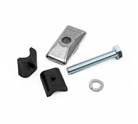 Pletscher F8 Clamp for Twin Leg Kickstand Top Plate and Mounting Bolt, M10x65mm, Silver