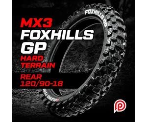 Plews Tyres MX3 FOXHILLS GP Hard Rear - 120 / 90 - 18 Motocross