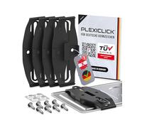 PLEXICLICK® Frameless Licence Plate Holder in Black, Frameless Number Plate Holder, Invisible, Vehicle Care, German Licence Plate Only