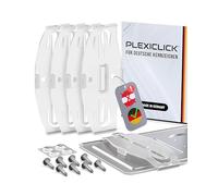 PLEXICLICK® Original Number Plate Holder Frameless Invisible Car Number Plate Holders Transparent Universal Number Plate Holder For All German Car Number Plates