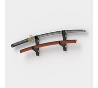 Plexico 2 Tier Katana Wall Mount/Universal Samurai Sword Brackets/Katana & Scabbard Holder/PW-30