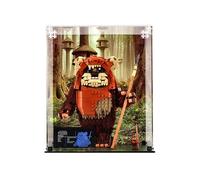 Plexico Display Case compatible with LEGO 75430 Wicket the Ewok, (Special Edition (Printed Base & Back Panel))