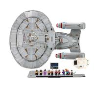 Plexico Display Case Compatible With Lego Star Trek: U.S.S. Enterprise NCC-1701-D - (Main Set + GWP Holder Add-On)
