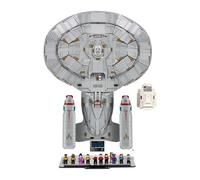 Plexico Display Case Compatible With Lego Star Trek: U.S.S. Enterprise NCC-1701-D - Vertical - (Main Set + GWP Holder Add-On)