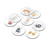 Plexiglas milestone cards baby in German, 20 milestone cards made of round glass with personalised gift box, ideal as a gift for the birth of expectant mothers (without gift box)