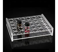 Plexiglass Test Tube Rack Transparent Test Tube Holder Double Row Column Test Tube Rack Dropper Rack Chemical Experiment Equipment (20/30 ml (30 Holes))