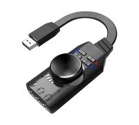 Plextone GS3 External USB Sound Card With Virtual 71 Channel For Gaming On PC And Laptop Delivering Immersive Audio Effects Without Drivers
