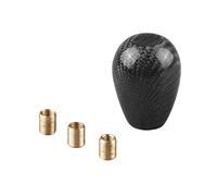 Plextone RYANSTAR Carbon Fiber Shift Knob with Adapters, Black Oval Ball Stick Shifter Knobs Compatible with Infiniti Lexus Mazda Mitsubishi Nissan etc.