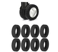 Pleyihe 8pcs Luggage Wheel Silicone Covers,Anti-Scratch Noise Reduction,Elastic Durable Fit for 2.0-2.4 inch Suitcase Wheels,Travel Accessory