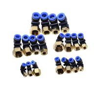 PLF" Hose OD 4-12mm - Internal Thread M5'' 1/8'' 1/4'' 3/8'' 1/2'' Pneumatic Female Elbow Connector Tube Air Push In Fitting IDGTTLDF(10mm OD Hose,1/8")