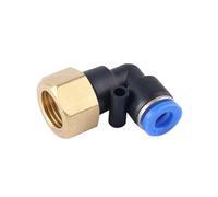 PLF Hose OD 4 6 8 10 12mm - Female Thread M5'' 1/8'' 1/4'' 3/8'' 1/2'' Pneumatic Elbow Connector Tube Air Push in Fittings 1Pcs(8mm OD Hose,1/8")