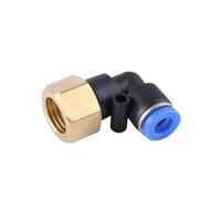 PLF Pneumatic Fittings Female Thread 1/8 1/4 3/8 1/2 Hose OD 4/6/8/10/12mm Air Elbow Connector Tube Push in Fittings 1Pcs(PLF12-02)