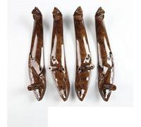 PLFMFVBLBG Side Door Handle Cover for 3 Series for F30 for F35 for F3X Car Inner Handle Front Rear Left Right Set of 4 Interior Door Handles(4 Mahogany)