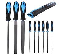 Plg2Sup 9PCs Metal File Set, Metal Files for Steel, 6 Needle Files and 3 Matal Files with Portable Bag