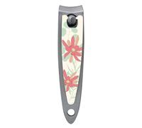 PLIC BEAUTY Savannah Manicure Nail Clippers - Stainless Steel - Rounded Spout - Floral Design