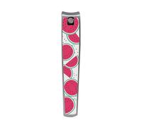 PLIC BEAUTY - Tutti Frutti Watermelon Pedicure Nail Clippers - Stainless Steel - Integrated File and Nail Cleaner - Bright Fruit Design - Precision and Durability - Ergonomic Foot Care Accessory