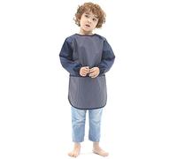 Plie Waterproof Kids Art Smocks 20 Colors (Age 1-10, S-XXL size), Navy Stripe (58-S)