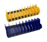 Plier Wrench Organizer Set Plier Wrench Organizer Rack Tool Drawer Organizer 10-Slot Plier Rack Set with Non-Slip Base for Workshop Storage Space-Saving Solution 2 Pieces(blue yellow)