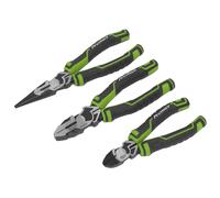Pliers Set 3pc High Leverage - Hi-Vis Green - Sealey AK8376HV New