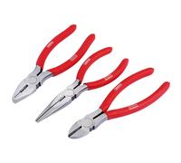 Pliers Set Soft Grip Combination Side Cutting Long Nose Draper 160mm 3pc