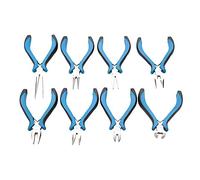 Pliers Tool Set 8pcs, Jewelry Repair Tools, Steel Wire Cutters Flat Nose Diagonal Cutting Pliers End Cutting Needle Nose for Jewelry Arts Mechanical Work Small Electronics Repairs