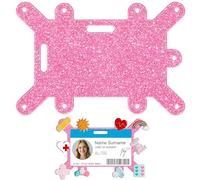 Plifal Badge Buddy Pin Holder - 9 Hole Pink Pins Topper Display Card Horizontal Vertical Acrylic Badge Accessories for Nurse Nursing Medical Healthcare